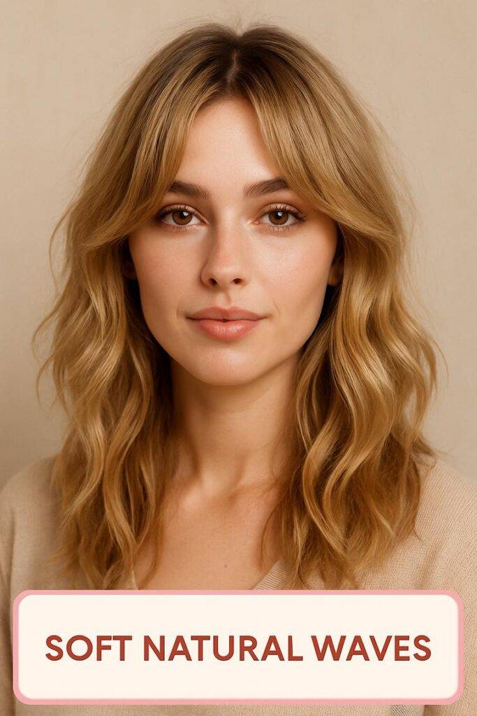 ✨ Die heißesten Frisuren-Trends 2025: Diese Styles wirst du lieben! ✨ 7 Junge Frau mit langen, sanften Soft Waves Frisur 2025, strahlend natürlich